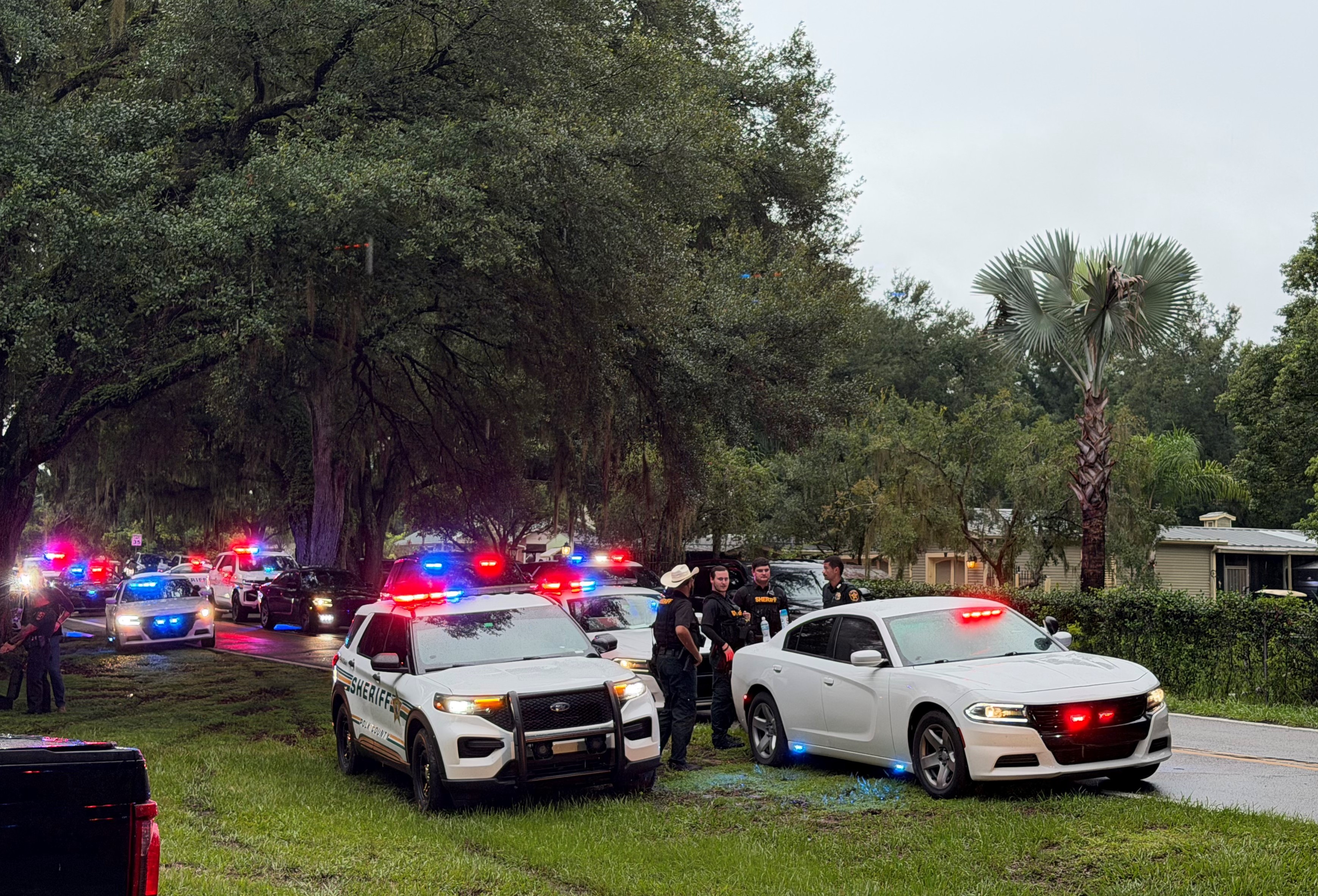 Shooting scene on Rushing Road in Lakeland